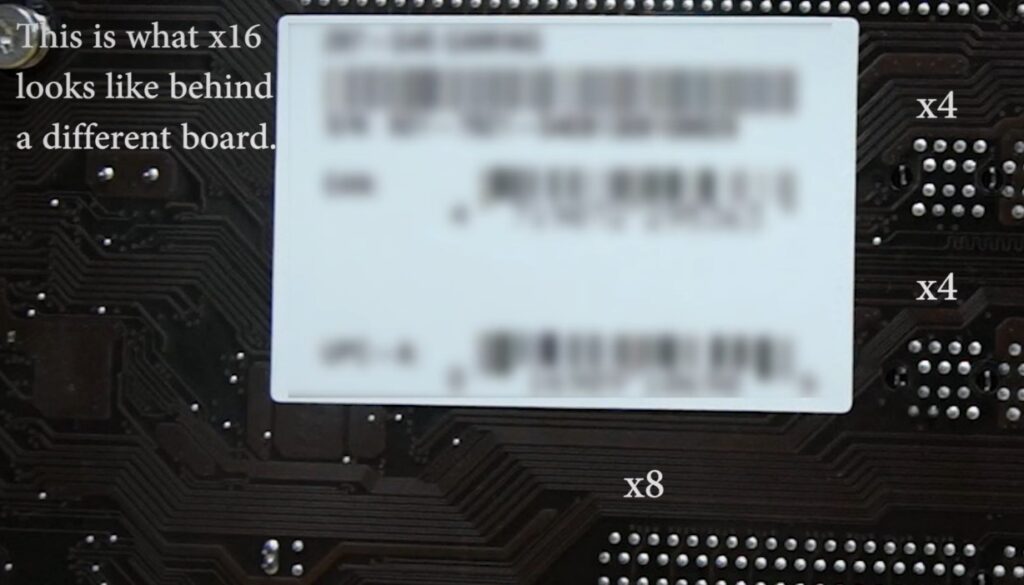 A x16 PCIe Slot With 16 Lanes
