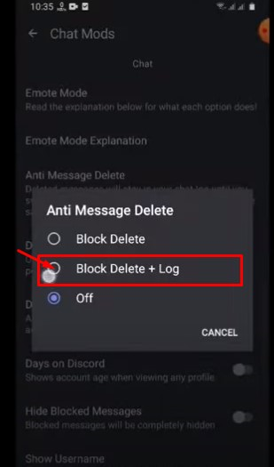 Block Delete Log
