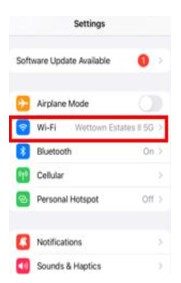 Click on the Wi-fi below the Airplane mode
