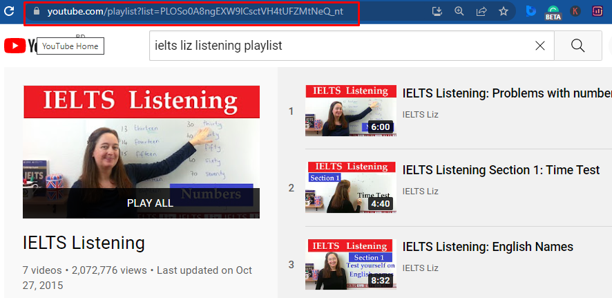 Copy the playlist URL then from the address bar