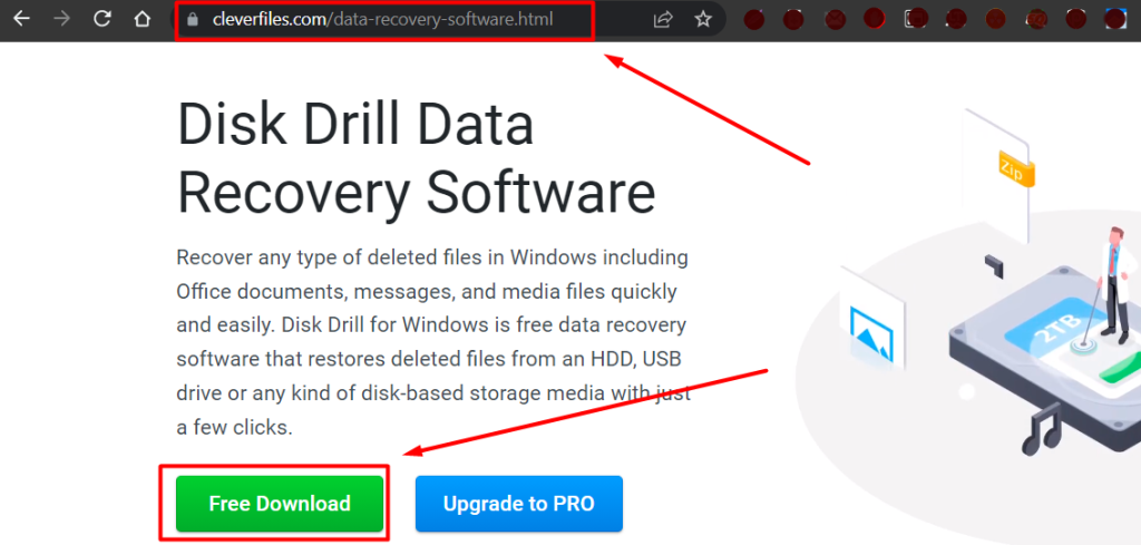 Download and install the Disk Drill
