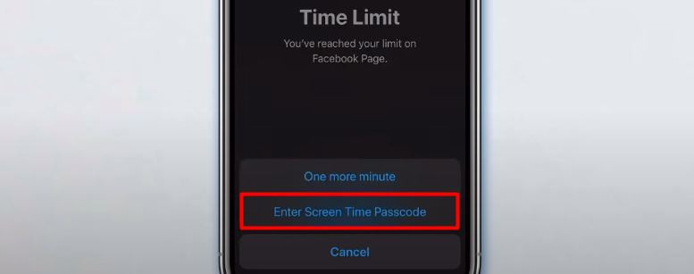 Enter Screen Time Passcode