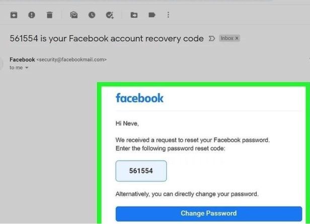 Facebook will send a code