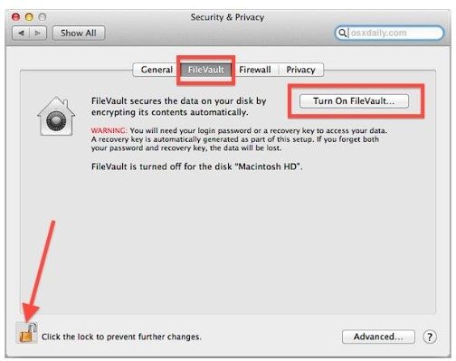 Finding the FileVault