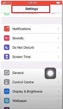 Go to your iPhone Settings