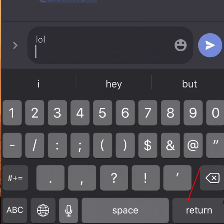 In the chat windows, type something