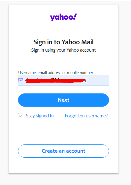 Log in with your email address