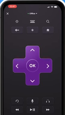 On the Roku app, navigate to the settings