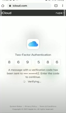 On your iPhone, you need to click allow to get the code
