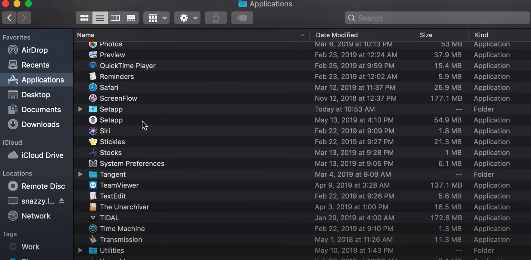 Open Finder and find Applications