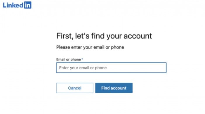 Recovering The Linkedin Account Through Email