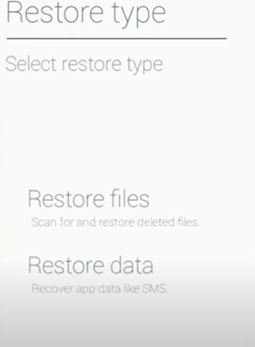 Restore data