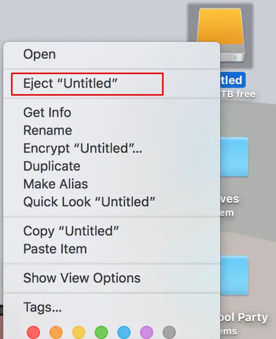 Right-click on your Wd drive icon and select eject