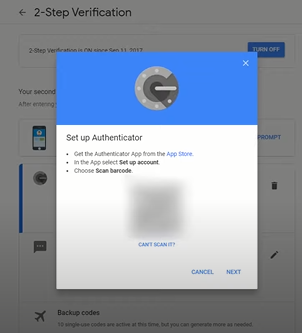 Scan The Google Authenticator