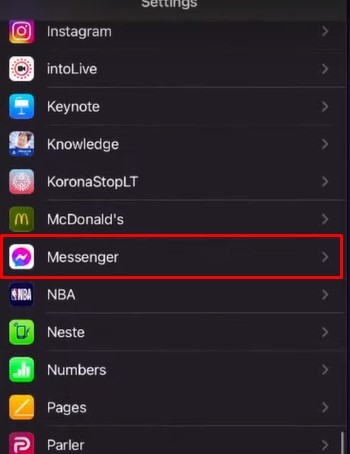 Tap on the Messenger app