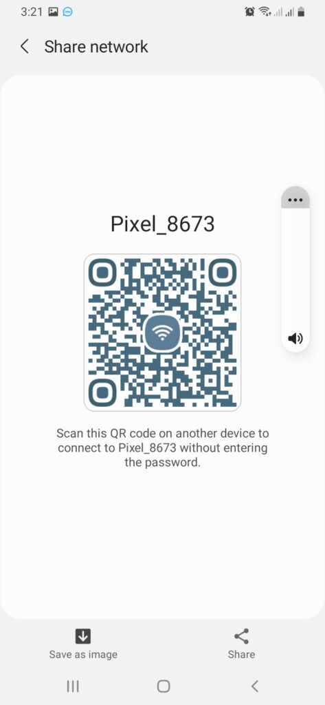 This will bring up a unique QR code