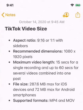 Tiktok Has A Clip Size Format