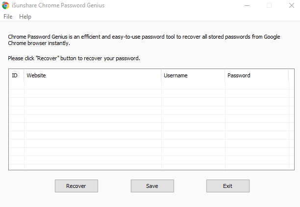 Use The Chrome Password Recovery Tool