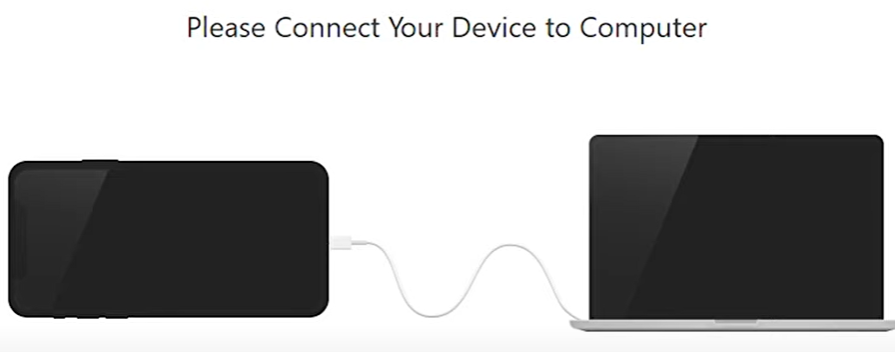 connect the device using a USB cord