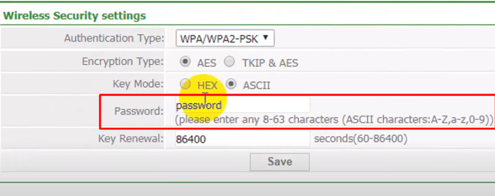 enter a new password for your Unifi Wi-Fi on the box beside the “Password,”