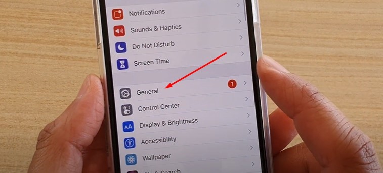 open Settings from your device's Home Screen and hit on General