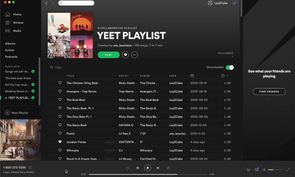 open Spotify and access the playlist