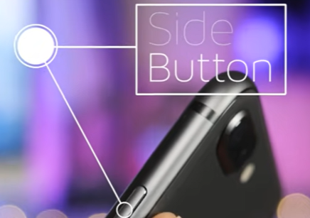 pressing the “side” button