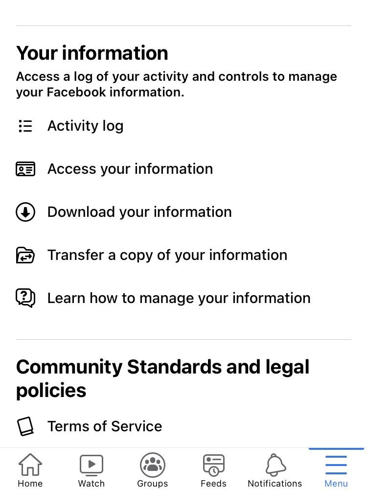 scroll up and you can access your Activity log and click on it