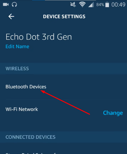 tap on Bluetooth devices
