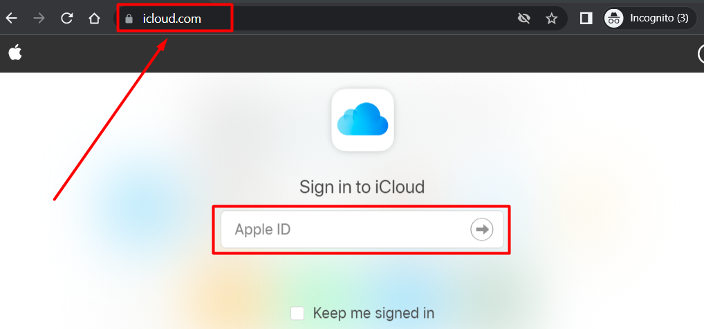 visit iCloud.com using your Apple ID and password