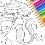 Mermaid Coloring:Mermaid games For PC Windows