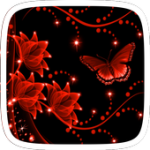 Red Neon Flower For PC Windows