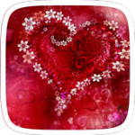 Red rose heart theme For PC Windows
