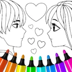 Valentines love coloring book For PC Windows